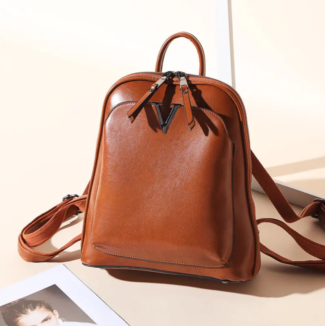 Sac à dos cuir femme Le Marais