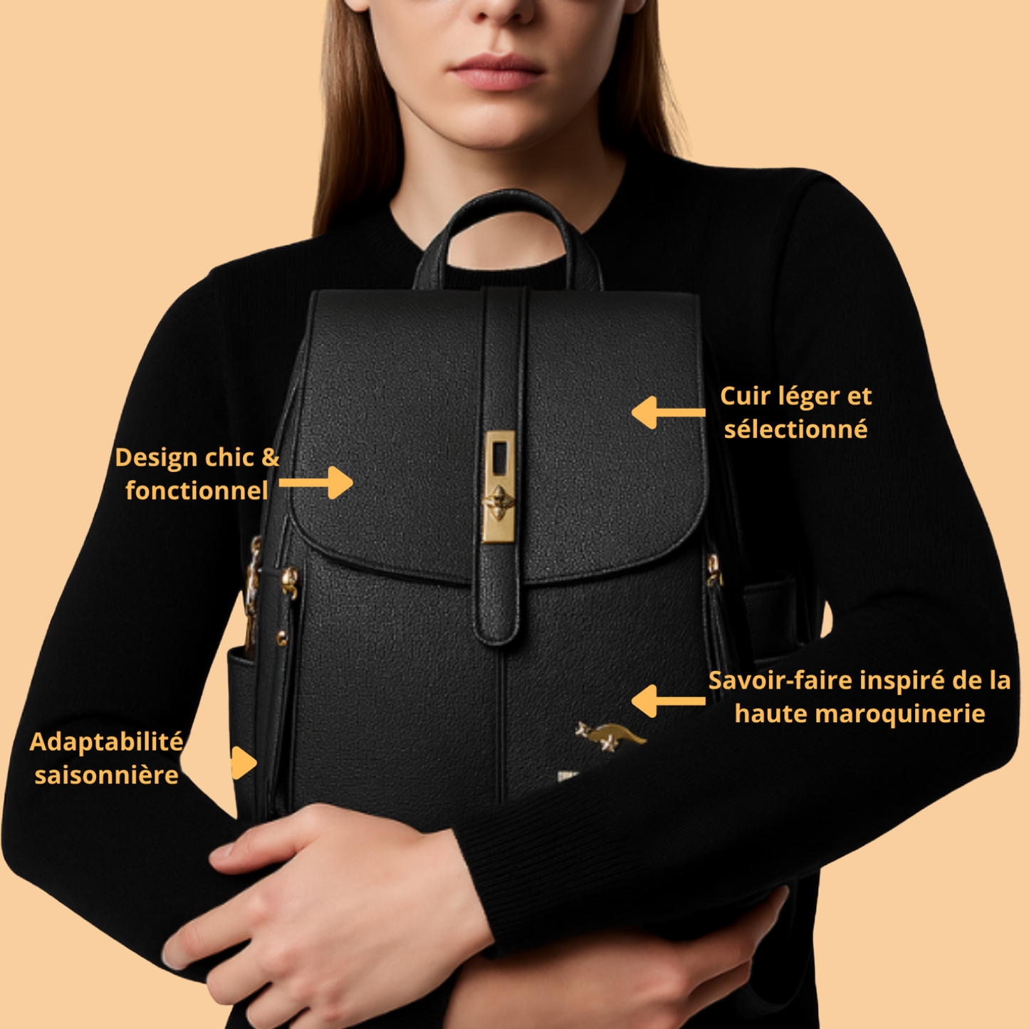 Sac à dos cuir femme - Rivoli