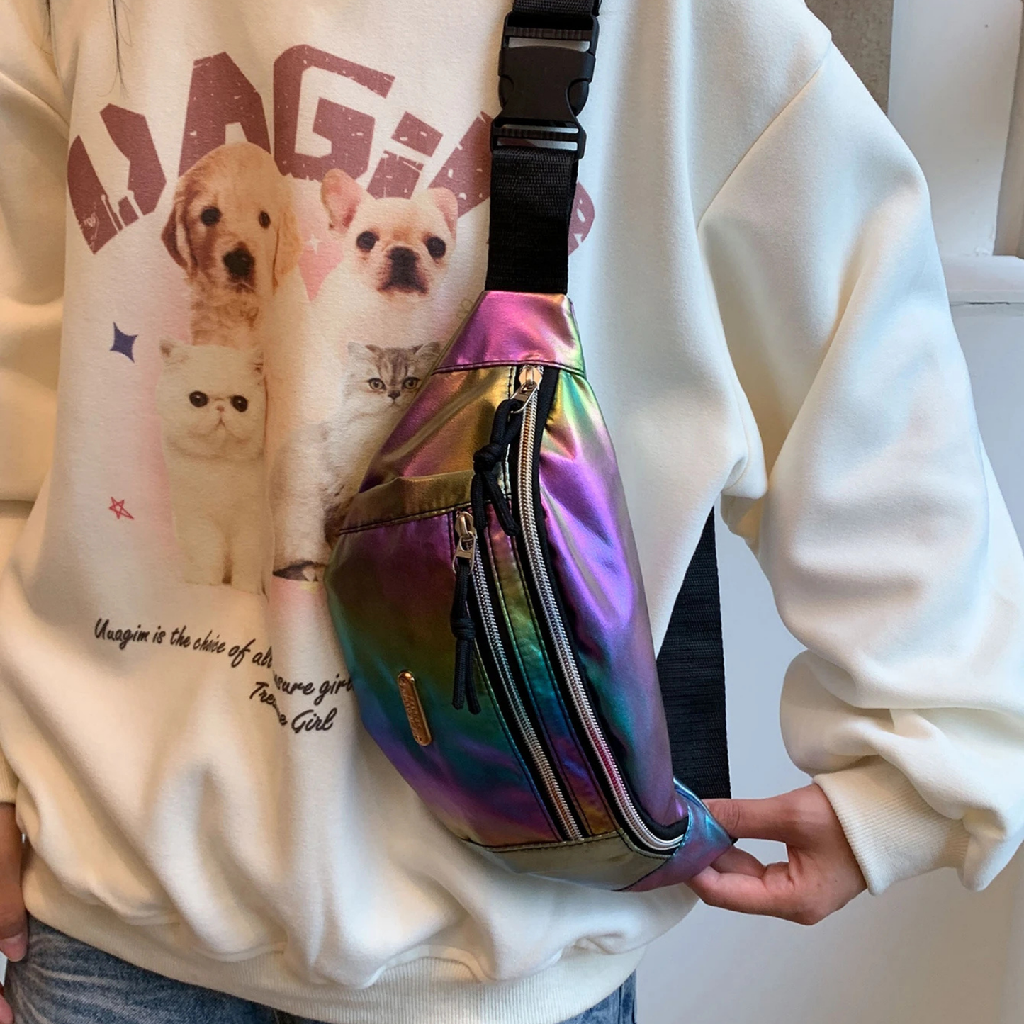 Sac banane iridescente femme - Nova