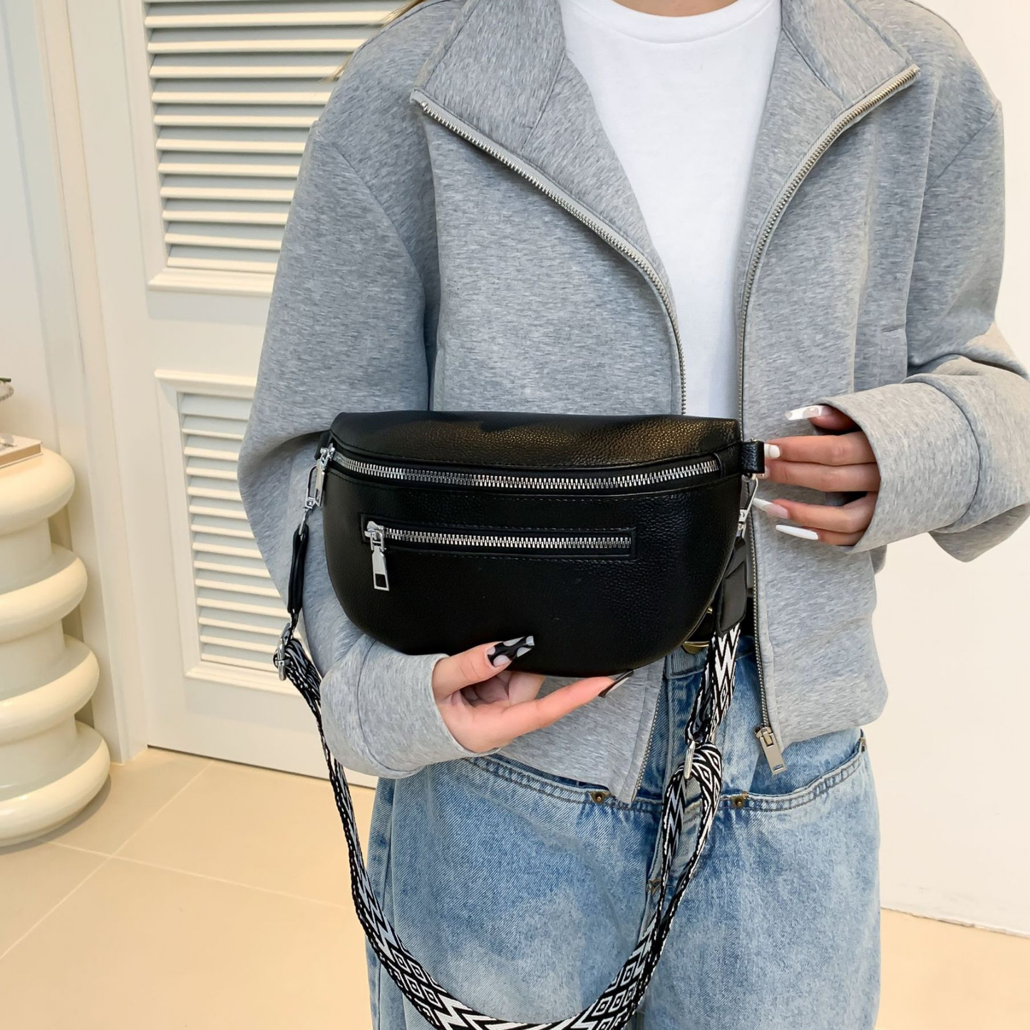 Sac banane en cuir femme - Belleville