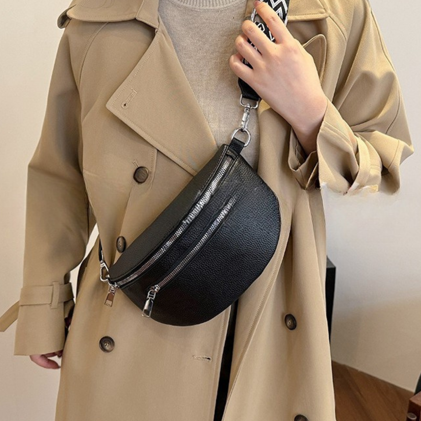 Sac banane en cuir femme - Belleville
