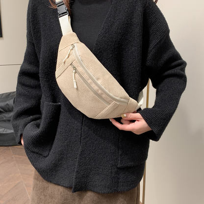 Sac banane velours côtelé femme - Villiers