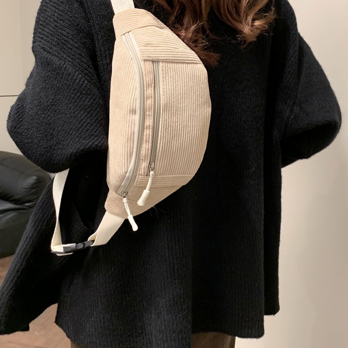 Sac banane velours côtelé femme - Villiers