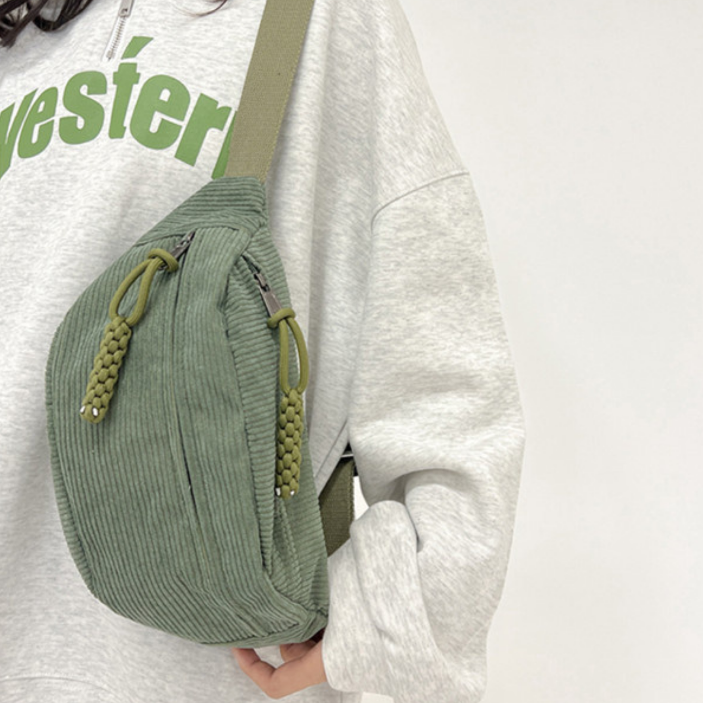 Sac banane velours côtelé femme - Mirabeau