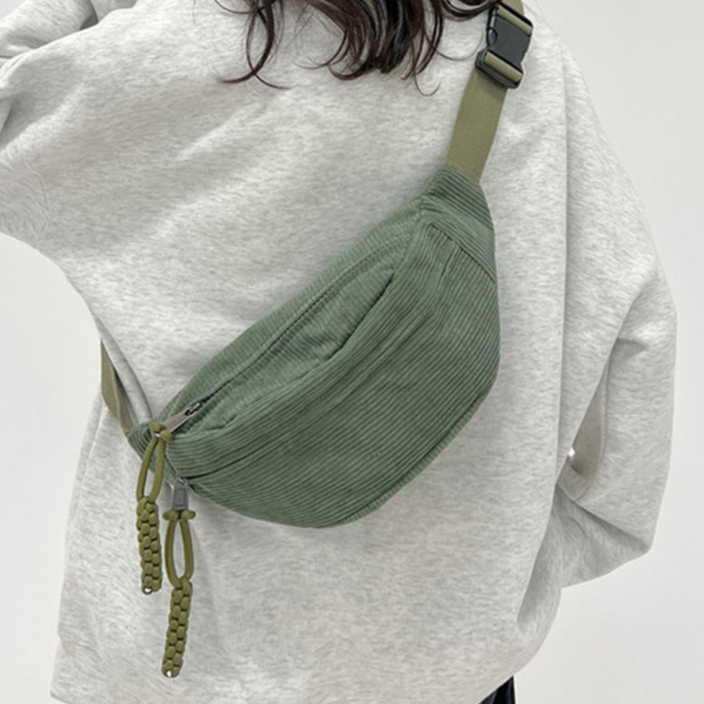 Sac banane velours côtelé femme - Mirabeau