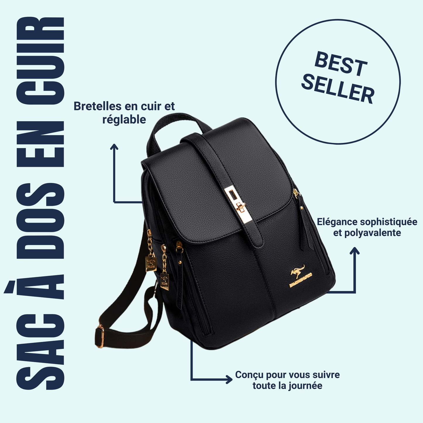 Sac à dos cuir femme - Rivoli